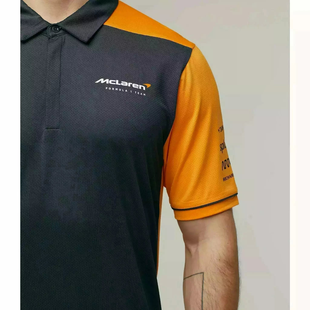 McLaren F1 Men's 2022 Team Polo Shirt - Papaya/Phantom Polos Dark Slate Gray