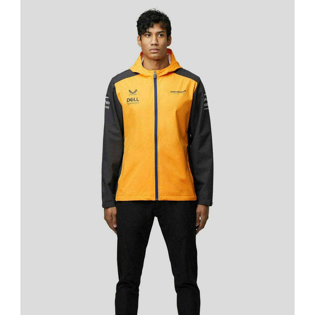 McLaren F1 Men's 2022 Team Water Resistant Jacket- Papaya Jackets Light Gray