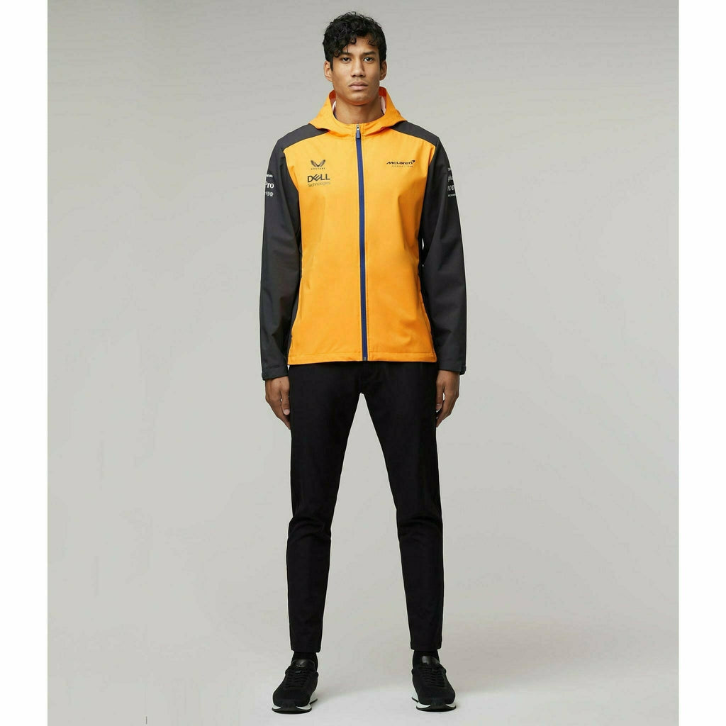 McLaren F1 Men's 2022 Team Water Resistant Jacket- Papaya Jackets Gray