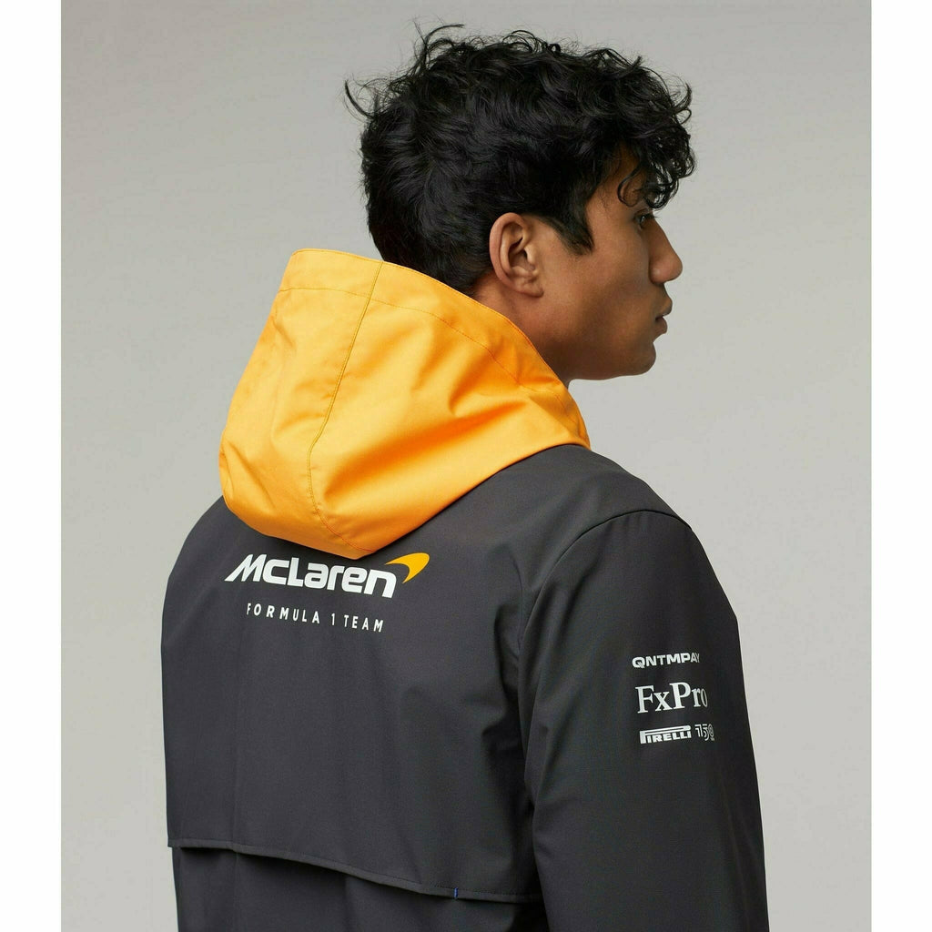 McLaren F1 Men's 2022 Team Water Resistant Jacket- Papaya Jackets Dark Slate Gray