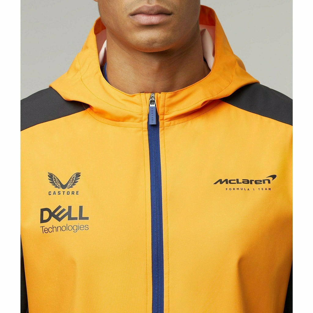 McLaren F1 Men's 2022 Team Water Resistant Jacket- Papaya Jackets Sandy Brown