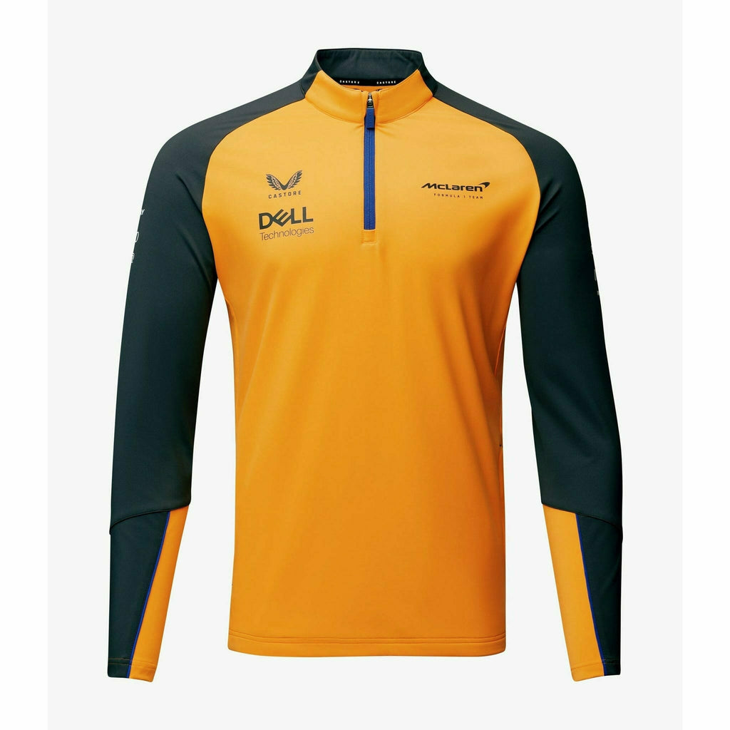 McLaren F1 Kids 2022 Team Quarter Zip Midlayer Jacket- Youth Papaya Jackets White Smoke