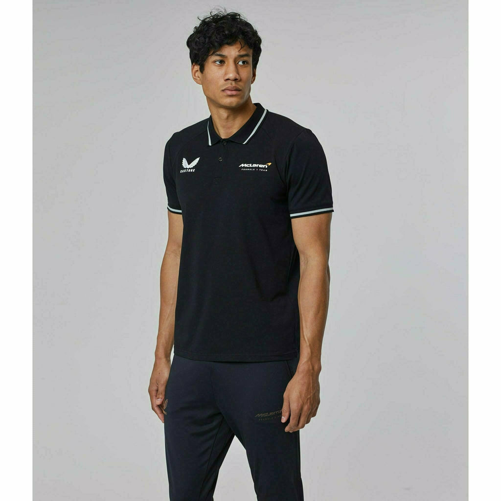 McLaren F1 Men's Lifestyle Polo Shirt- Black/Gray/Blue/White Polos Gray