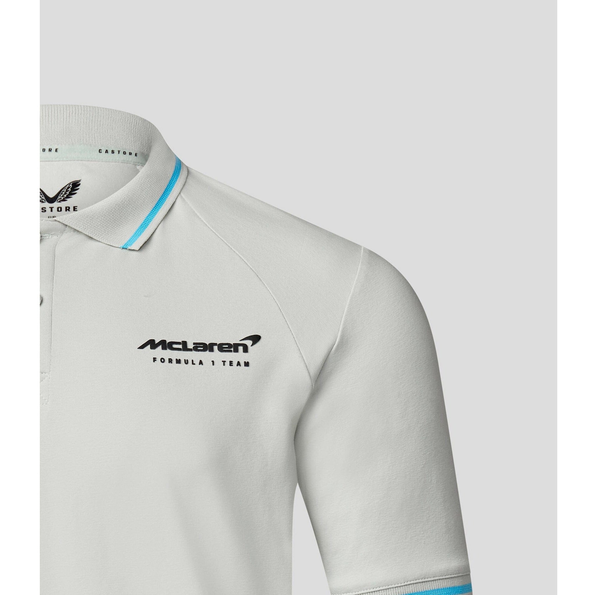 McLaren F1 Men's Lifestyle Polo Shirt- Black/Gray/Blue/White Polos Light Gray