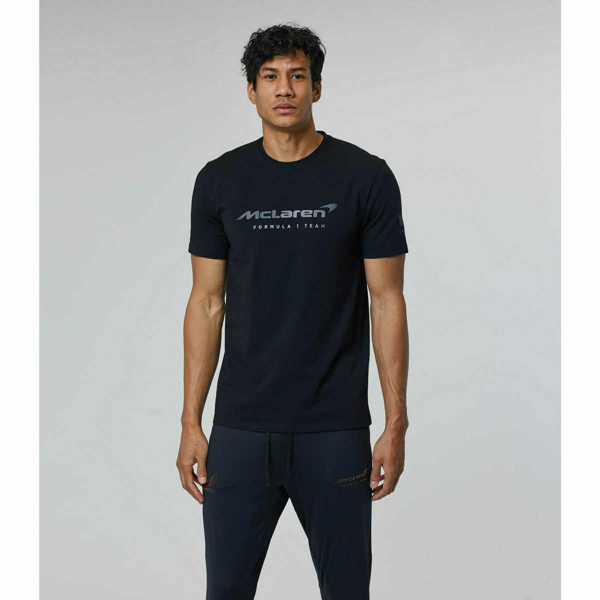 McLaren F1 Men's Lifestyle T-Shirt- Black/Dark Gray/Light Gray/Papaya/Blue/White T-shirts Light Gray
