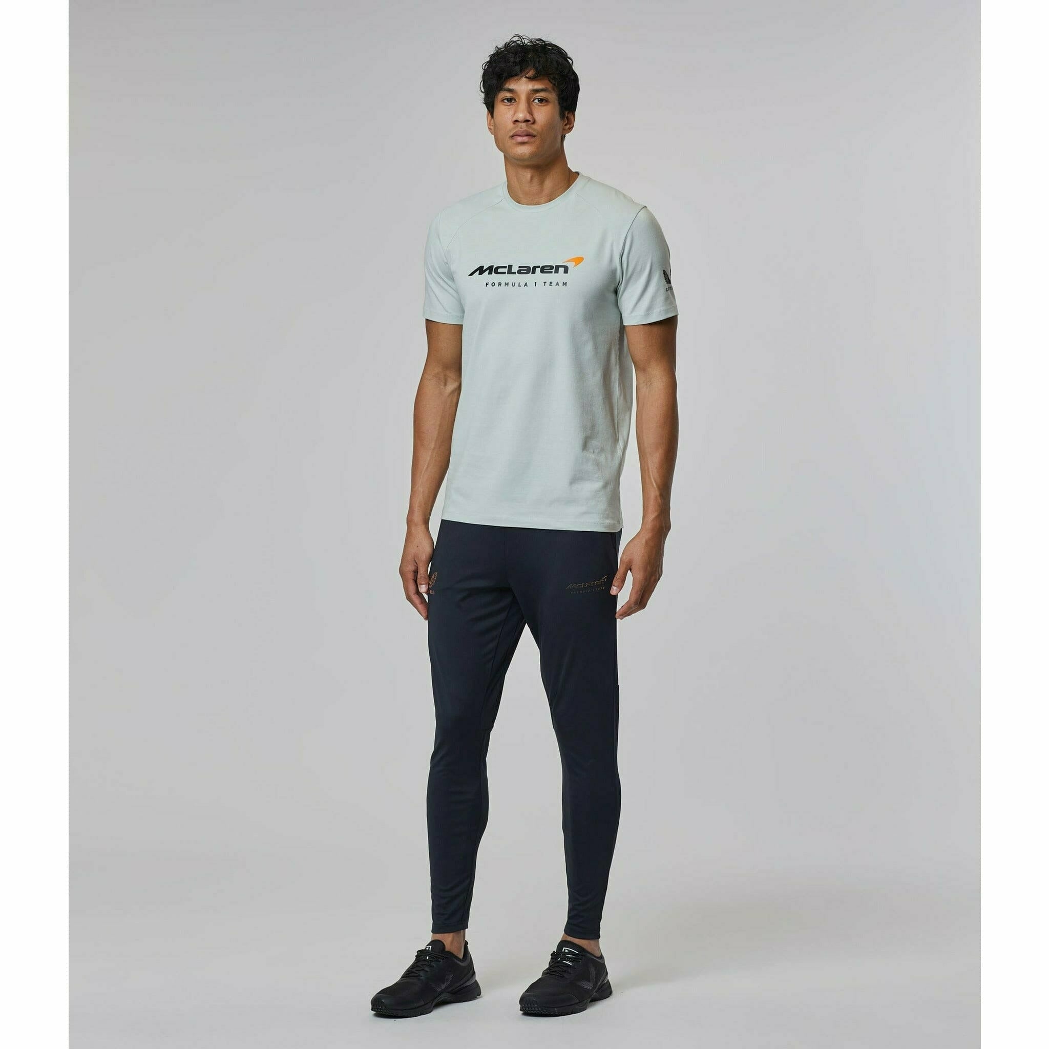 McLaren F1 Men's Lifestyle T-Shirt- Black/Dark Gray/Light Gray/Papaya/Blue/White T-shirts Gray