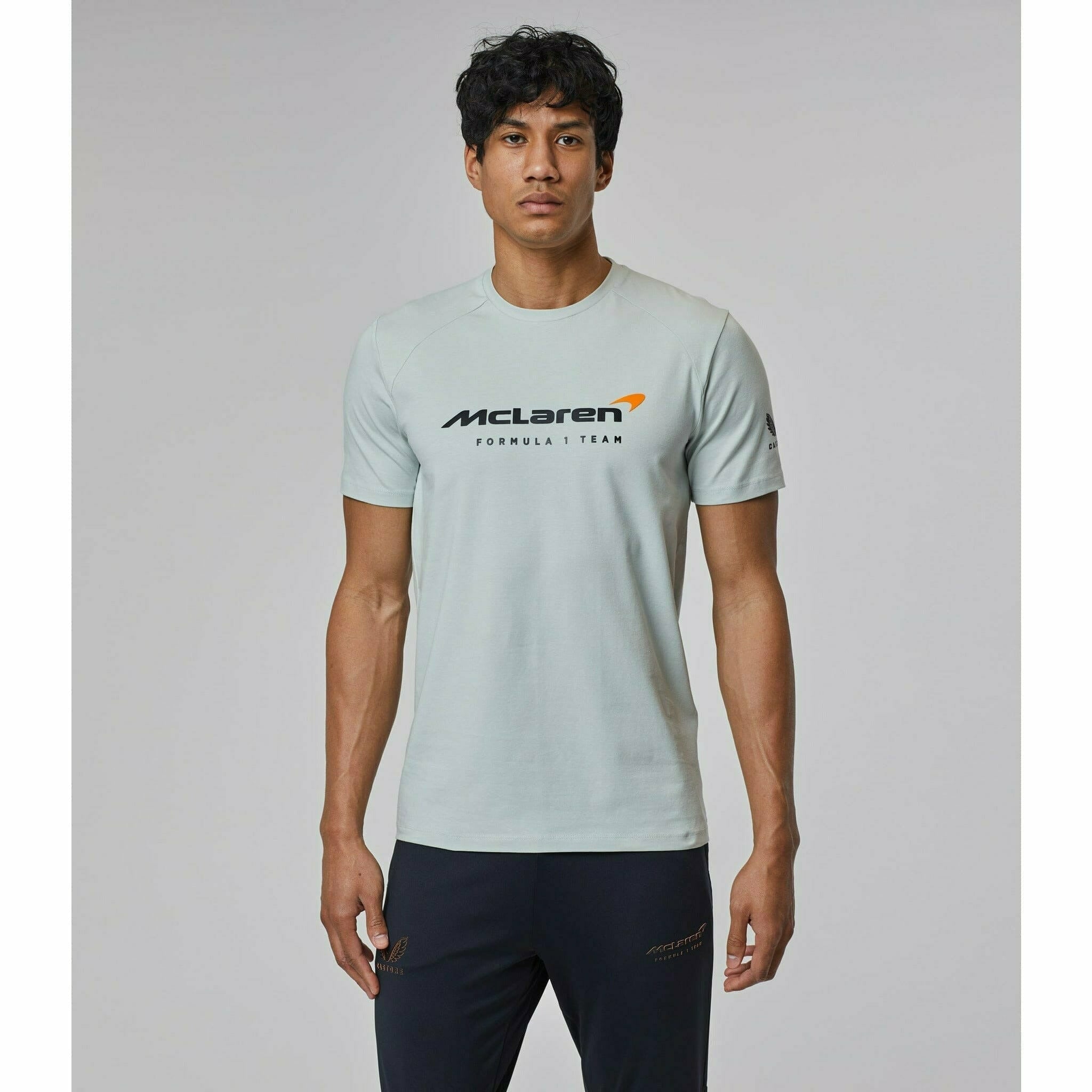 McLaren F1 Men's Lifestyle T-Shirt- Black/Dark Gray/Light Gray/Papaya/Blue/White T-shirts Gray