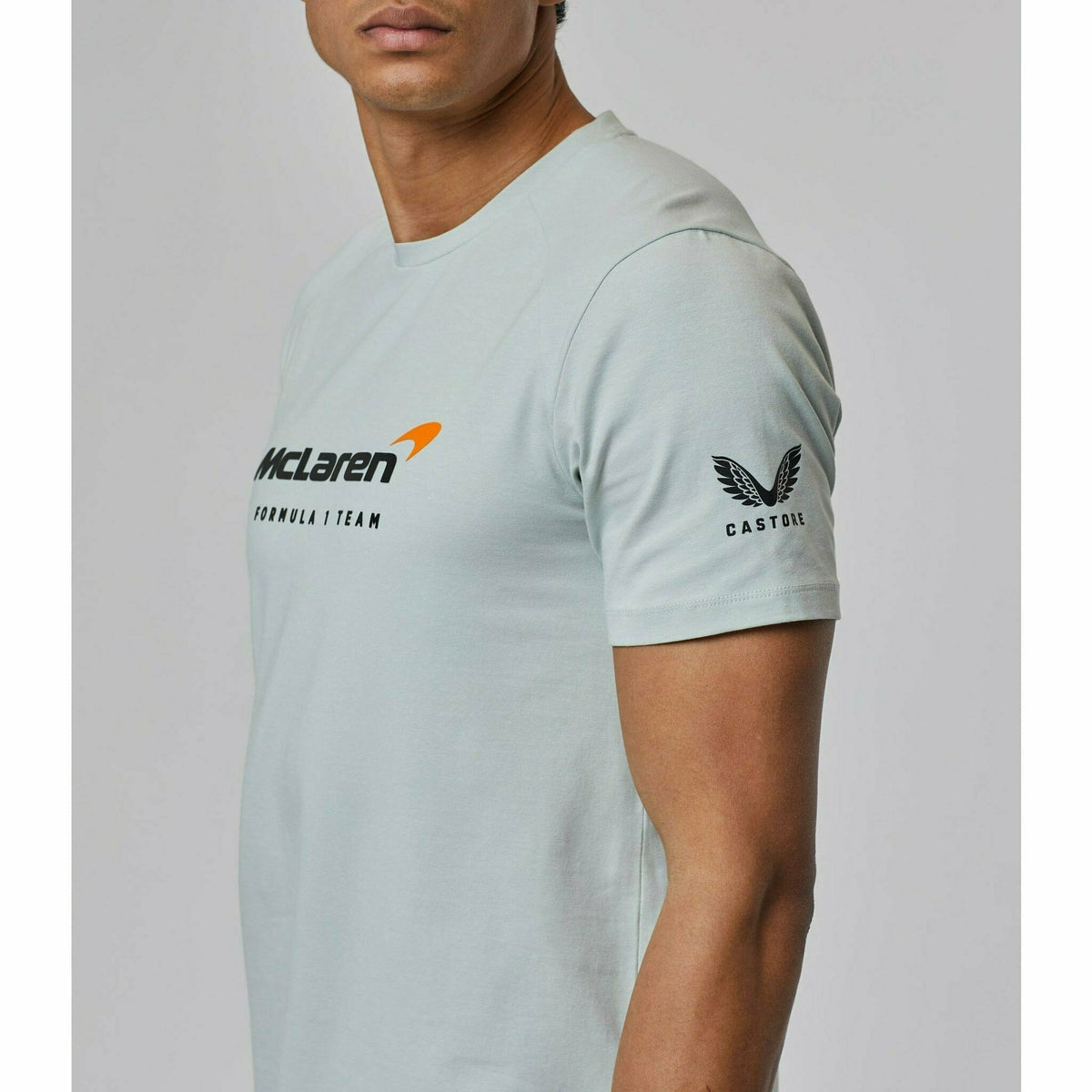 McLaren F1 Men's Lifestyle T-Shirt- Black/Dark Gray/Light Gray/Papaya/Blue/White T-shirts Gray