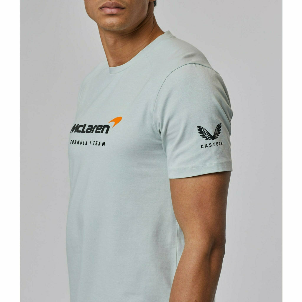McLaren F1 Men's Lifestyle T-Shirt- Black/Dark Gray/Light Gray/Papaya/Blue/White T-shirts Gray