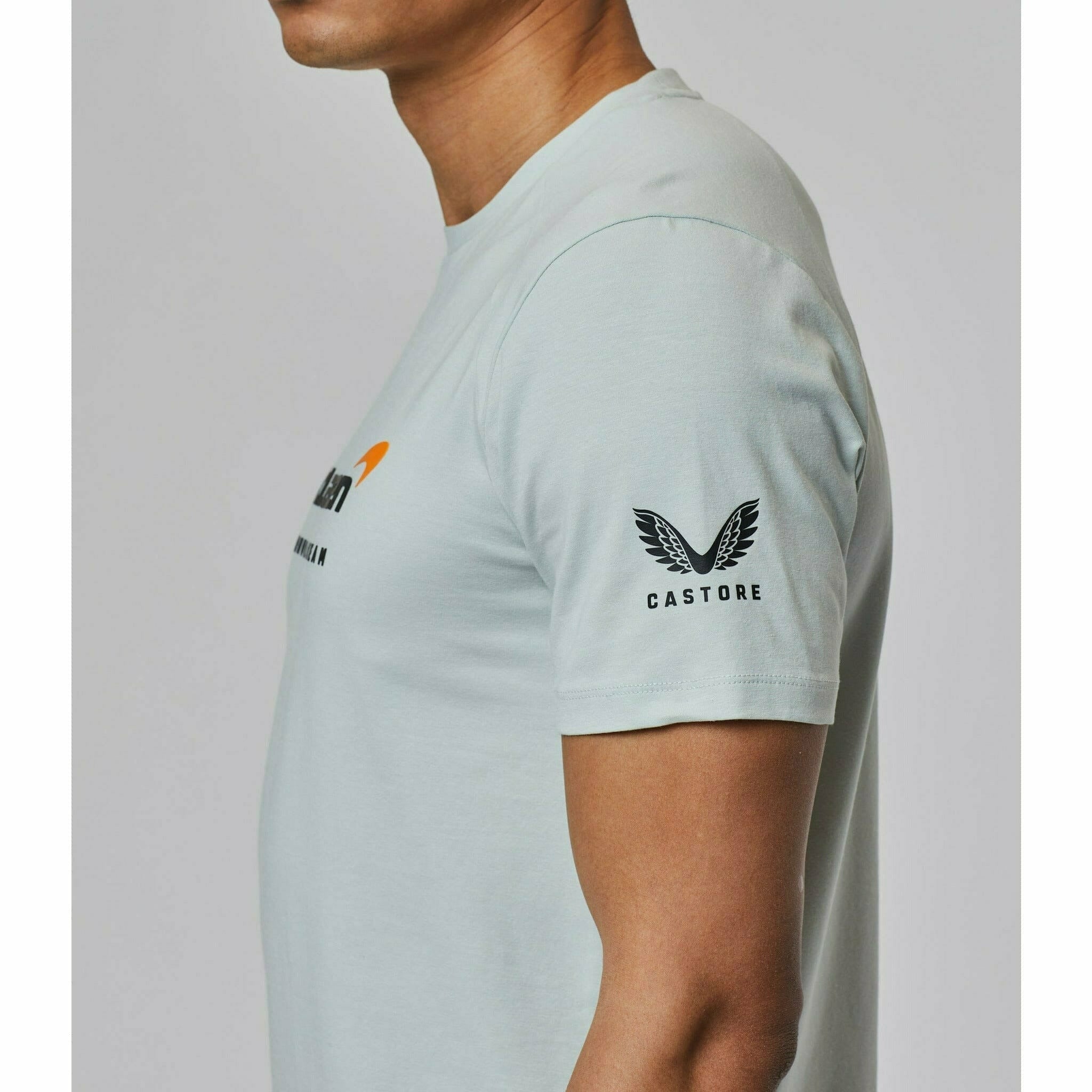 McLaren F1 Men's Lifestyle T-Shirt- Black/Dark Gray/Light Gray/Papaya/Blue/White T-shirts Gray