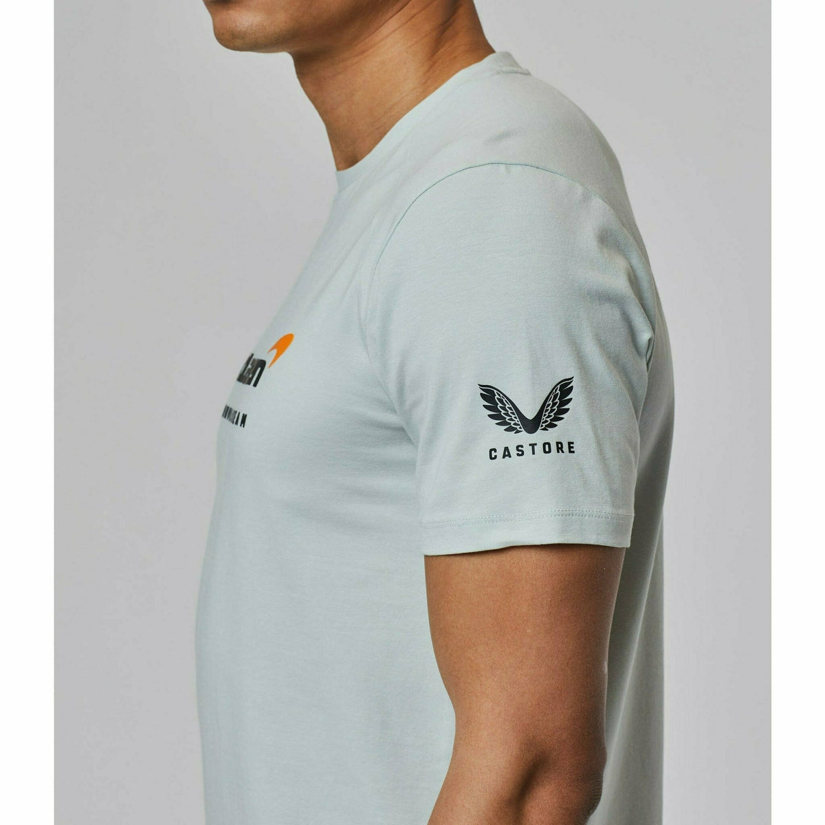 McLaren F1 Men's Lifestyle T-Shirt- Black/Dark Gray/Light Gray/Papaya/Blue/White T-shirts Gray