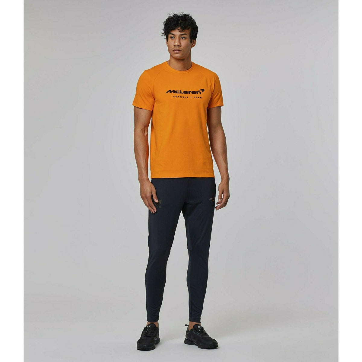 McLaren F1 Men's Lifestyle T-Shirt- Black/Dark Gray/Light Gray/Papaya/Blue/White T-shirts Gray