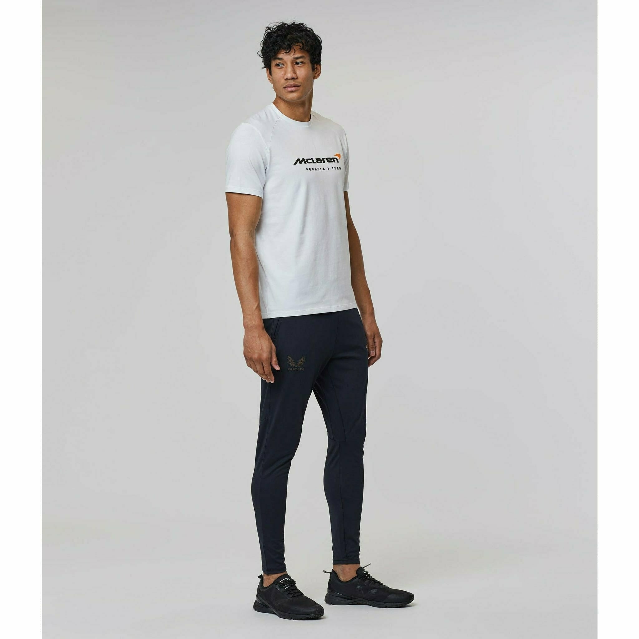 McLaren F1 Men's Lifestyle T-Shirt- Black/Dark Gray/Light Gray/Papaya/Blue/White T-shirts Light Gray