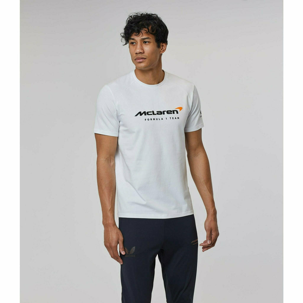 McLaren F1 Men's Lifestyle T-Shirt- Black/Dark Gray/Light Gray/Papaya/Blue/White T-shirts Light Gray