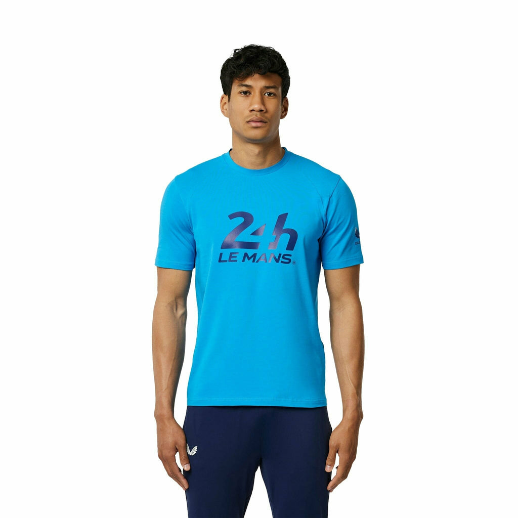 Le Mans 24 Hours Men's Castore Heritage Large Logo T-Shirt - Blue/Navy/White T-shirts Rosy Brown