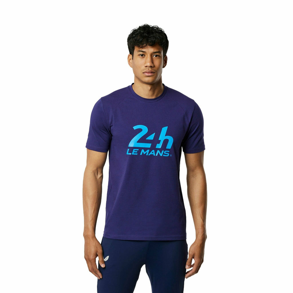 Le Mans 24 Hours Men's Castore Heritage Large Logo T-Shirt - Blue/Navy/White T-shirts Dark Slate Gray