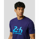 Le Mans 24 Hours Men's Castore Heritage Large Logo T-Shirt - Blue/Navy/White T-shirts Light Gray