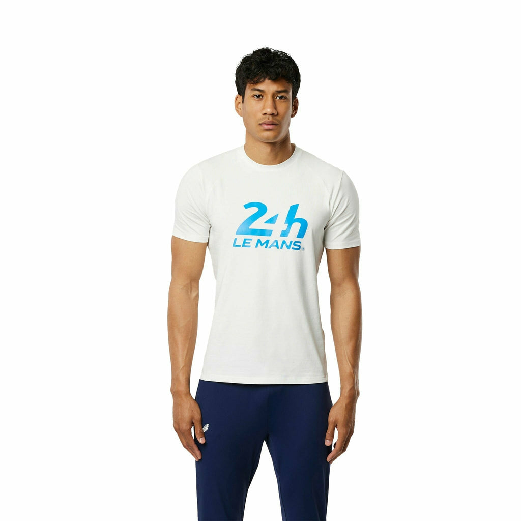 Le Mans 24 Hours Men's Castore Heritage Large Logo T-Shirt - Blue/Navy/White T-shirts Light Gray