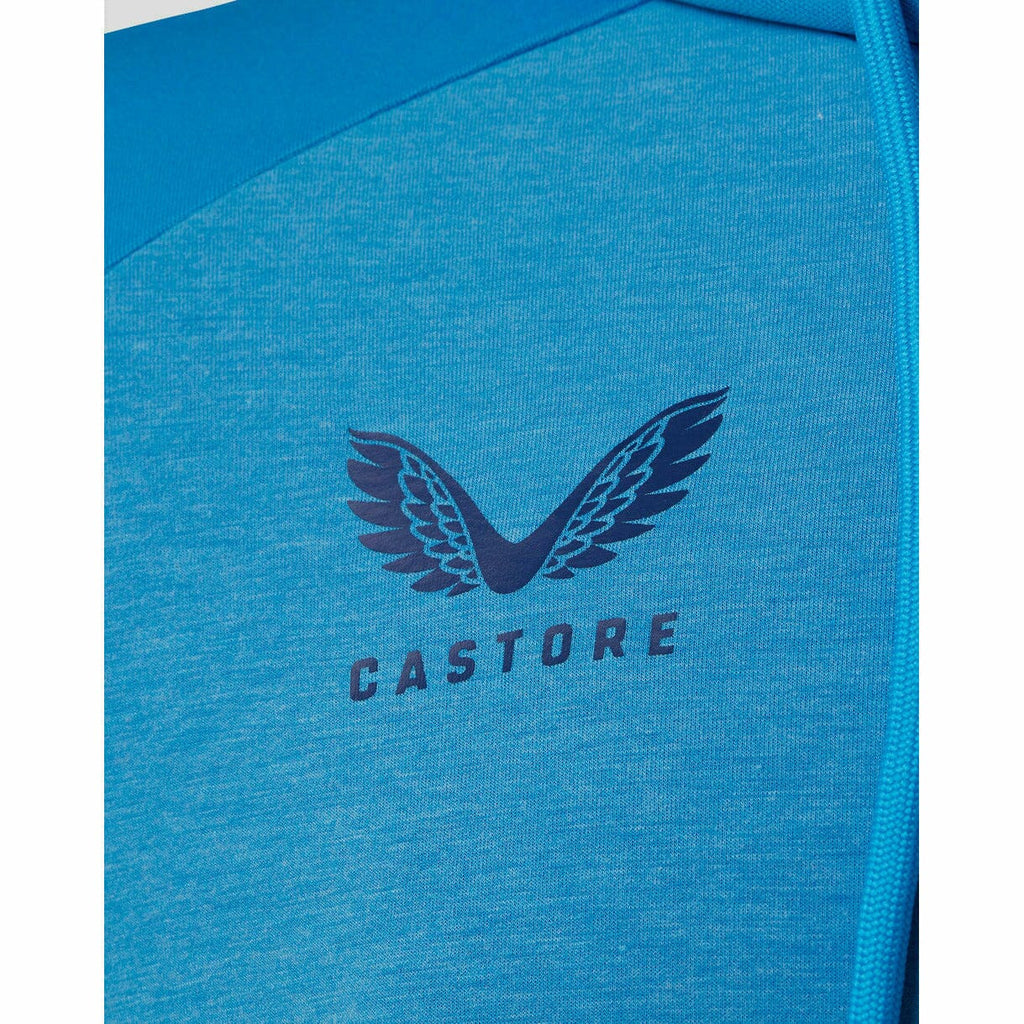 Le Mans 24 Hours Men's Castore Small Logo Hoodie Sweatshirt - Blue Hoodies Steel Blue