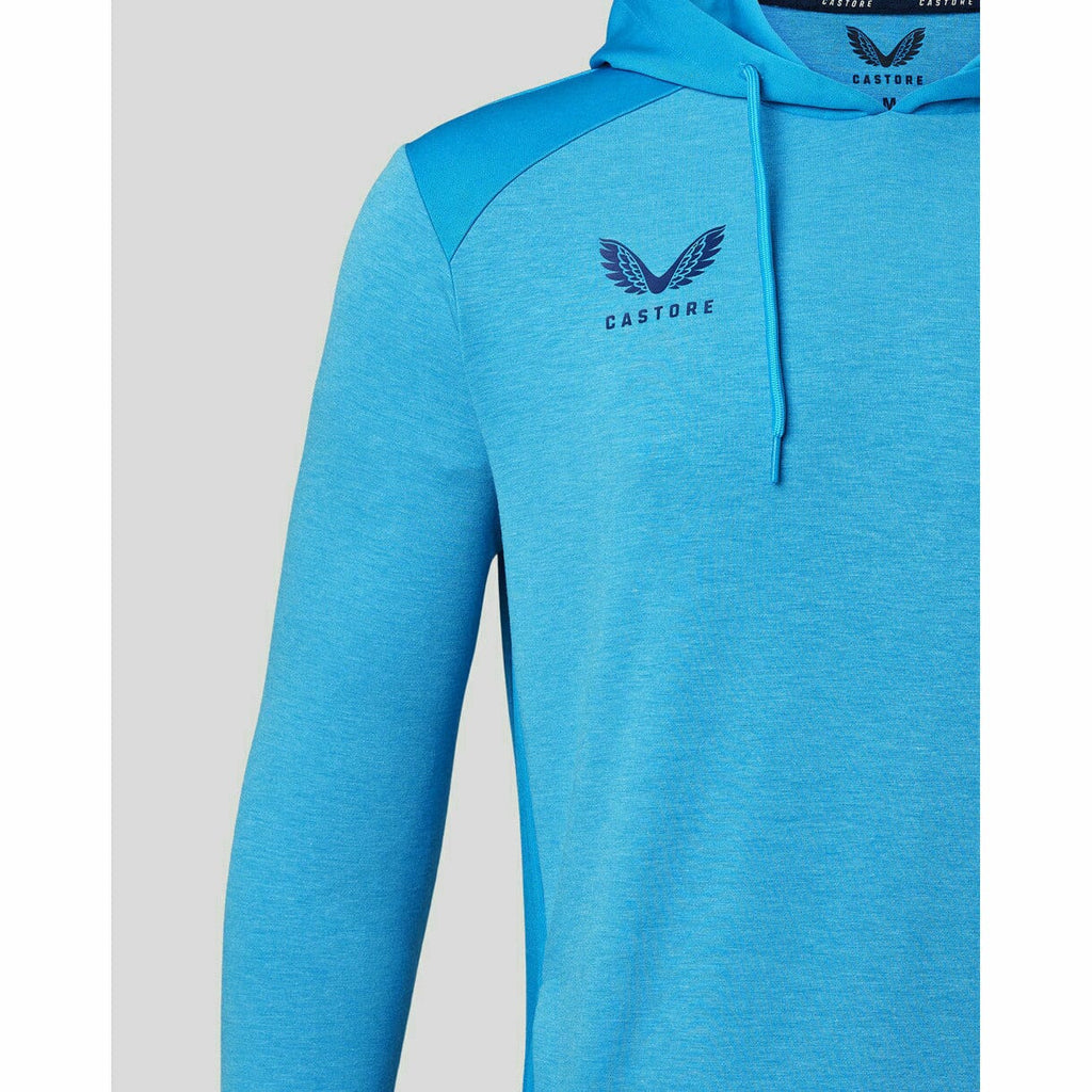 Le Mans 24 Hours Men's Castore Small Logo Hoodie Sweatshirt - Blue Hoodies Medium Turquoise