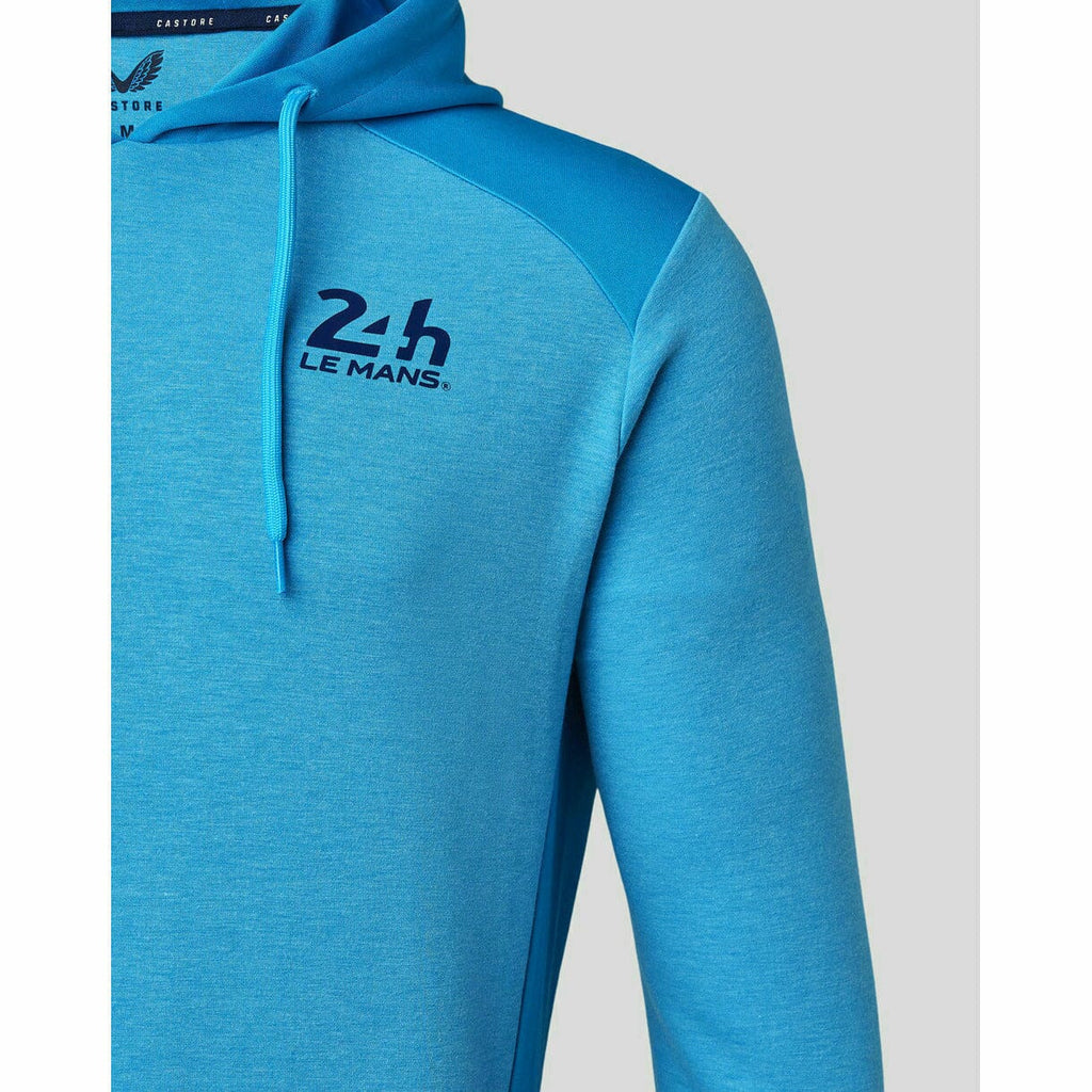 Le Mans 24 Hours Men's Castore Small Logo Hoodie Sweatshirt - Blue Hoodies Steel Blue
