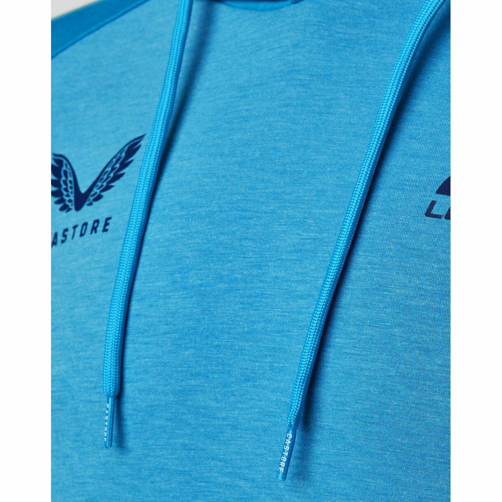 Le Mans 24 Hours Men's Castore Small Logo Hoodie Sweatshirt - Blue Hoodies Steel Blue