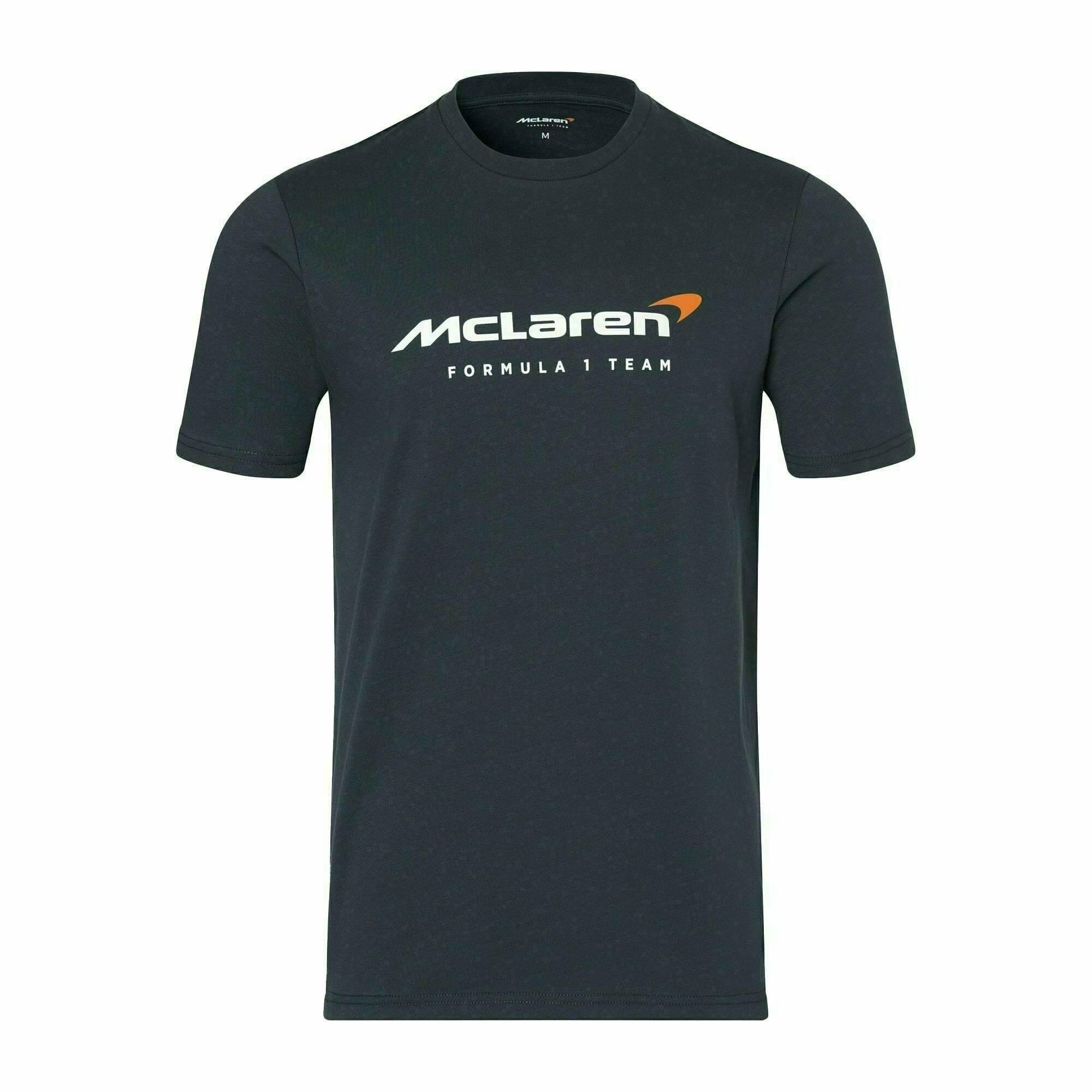 McLaren F1 Men's Core Essentials Logo T-Shirt -Black/White/Papaya/Phantom/Storm Gray/Cloud Blue T-shirts Dark Slate Gray