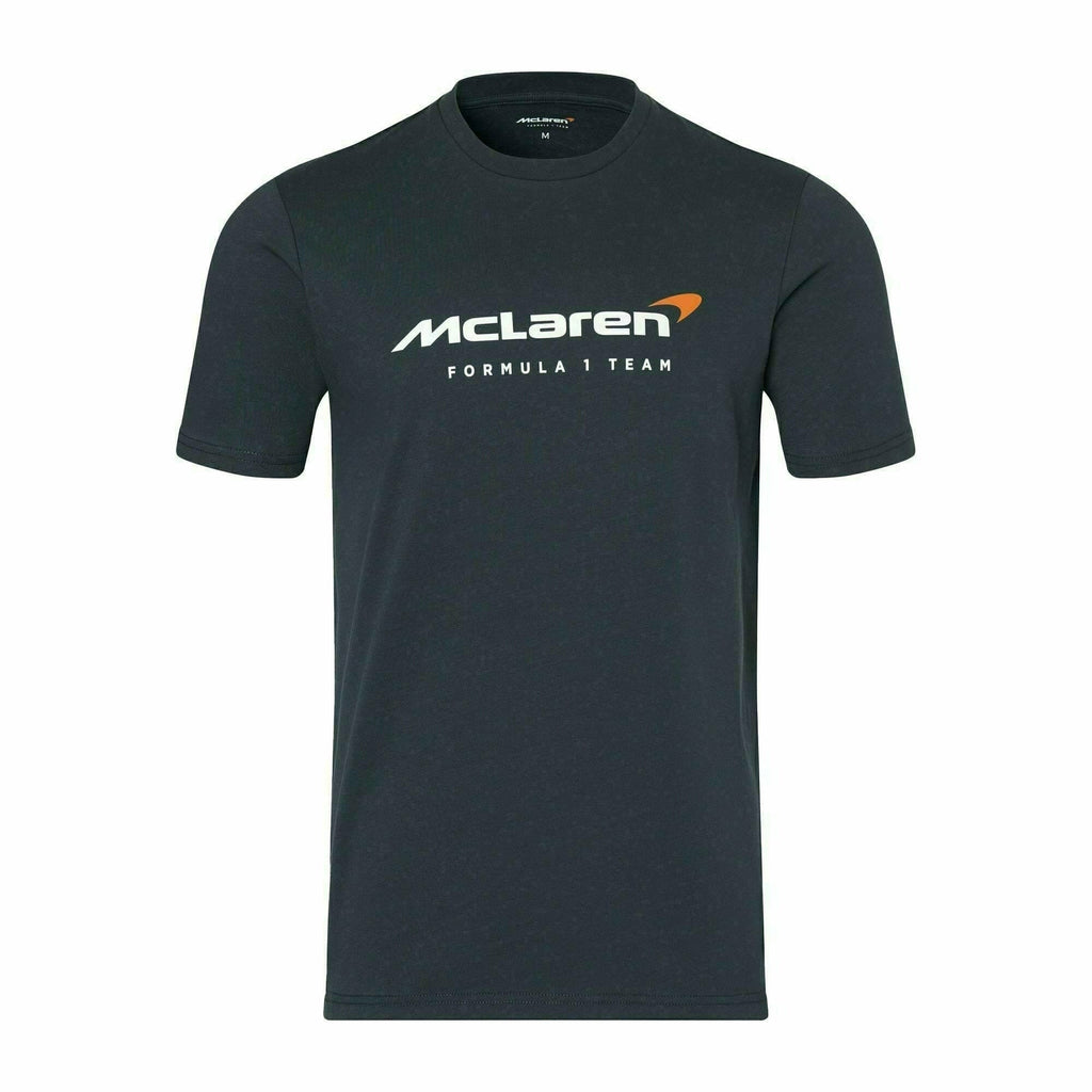 McLaren F1 Men's Core Essentials Logo T-Shirt -Black/White/Papaya/Phantom/Storm Gray/Cloud Blue T-shirts Dark Slate Gray