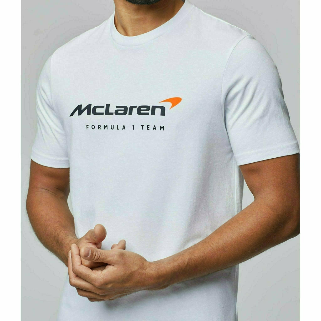 McLaren F1 Men's Core Essentials Logo T-Shirt -Black/White/Papaya/Phantom/Storm Gray/Cloud Blue T-shirts Light Gray
