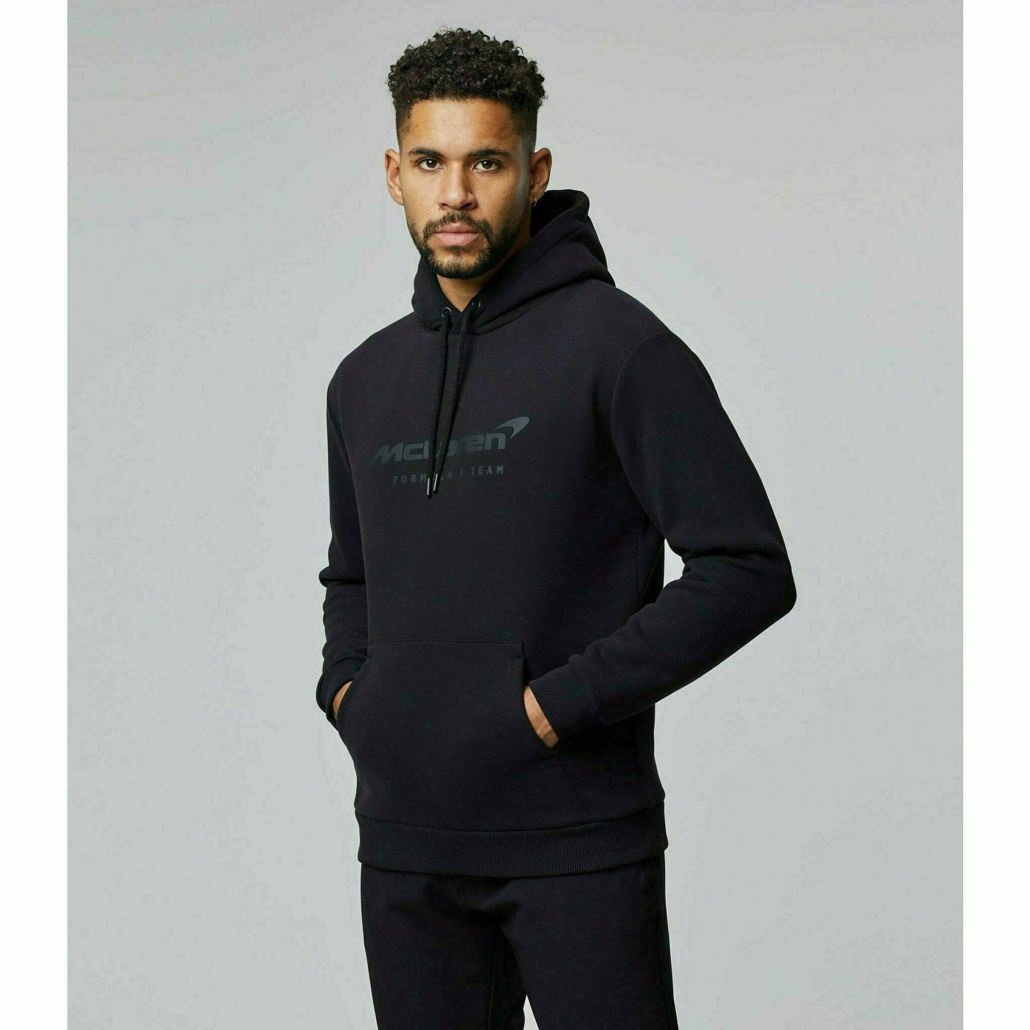 McLaren F1 Men's Core Essentials Hoodie -Black/Papaya/Phantom/Storm Gray/Cloud Blue Hoodies Black