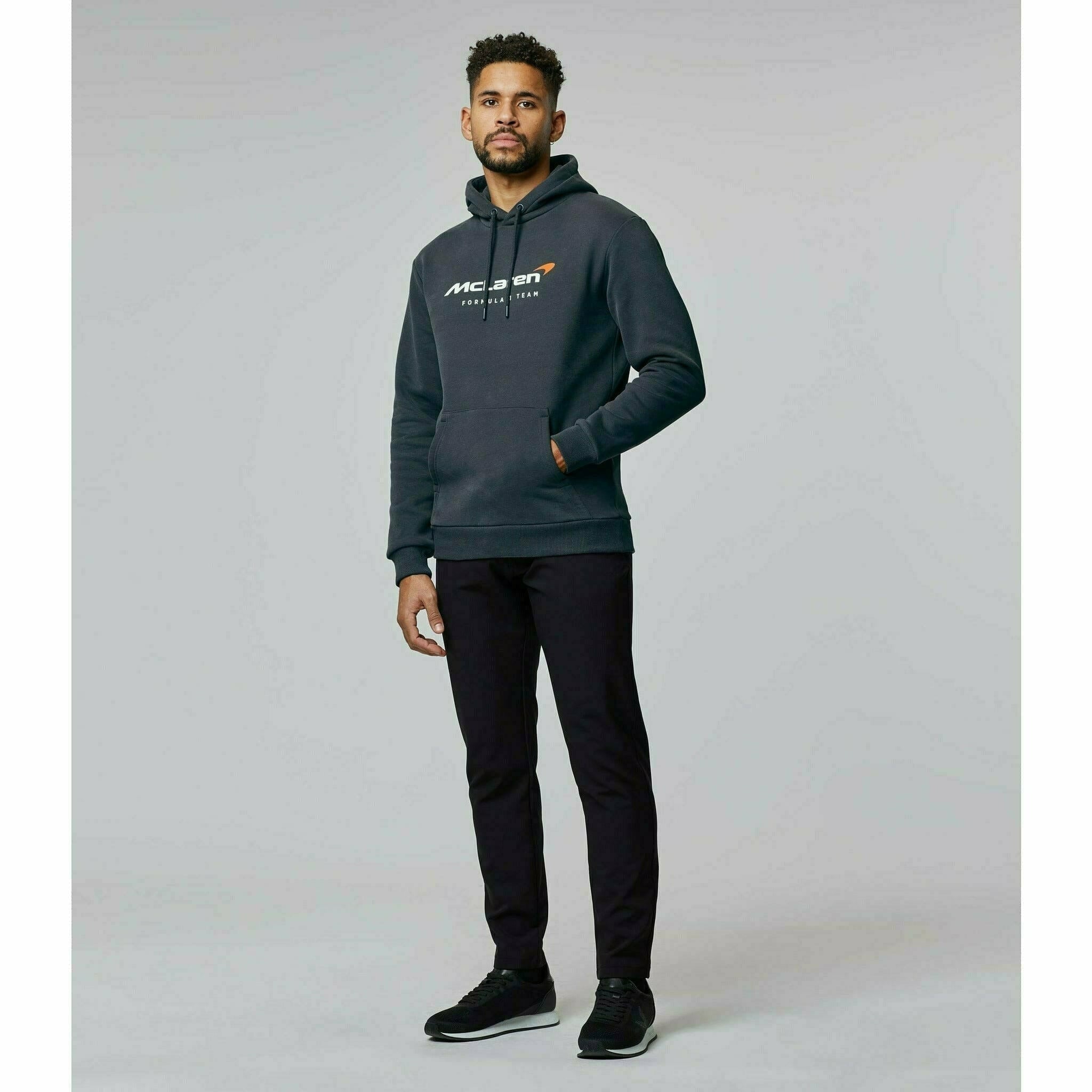 McLaren F1 Men's Core Essentials Hoodie -Black/Papaya/Phantom/Storm Gray/Cloud Blue Hoodies Gray