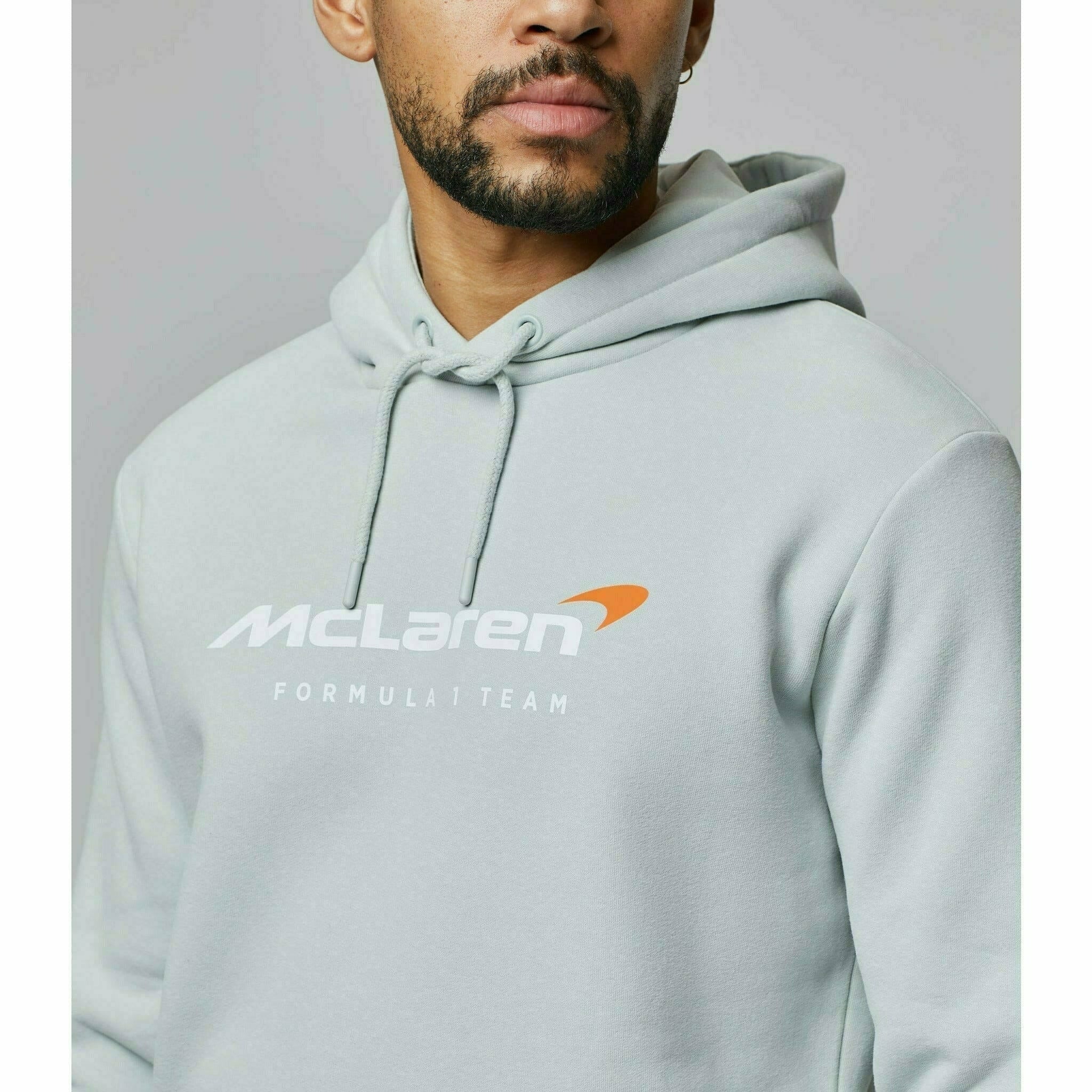 McLaren F1 Men's Core Essentials Hoodie -Black/Papaya/Phantom/Storm Gray/Cloud Blue Hoodies Gray