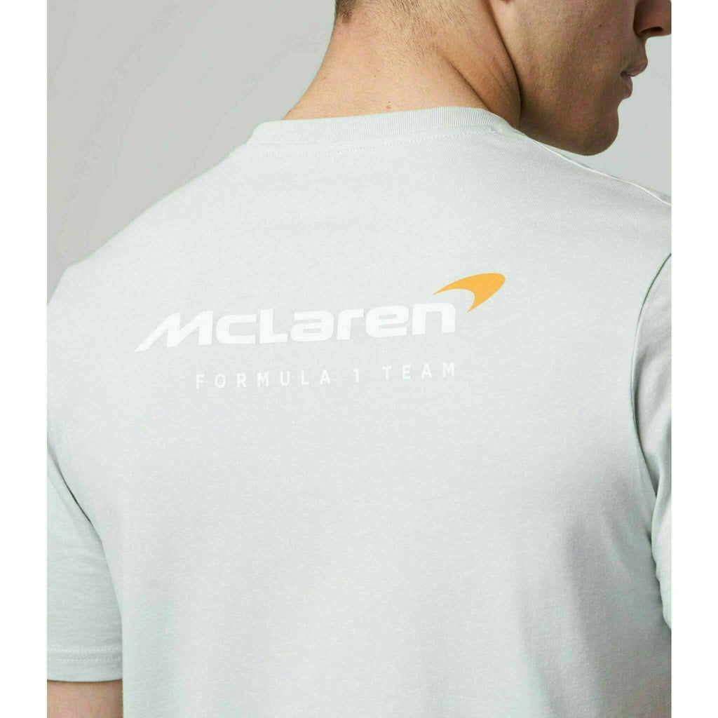 McLaren F1 Men's Core Essentials Small Logo T-Shirt -Black/Papaya/Storm Gray/White/Phantom T-shirts Light Gray
