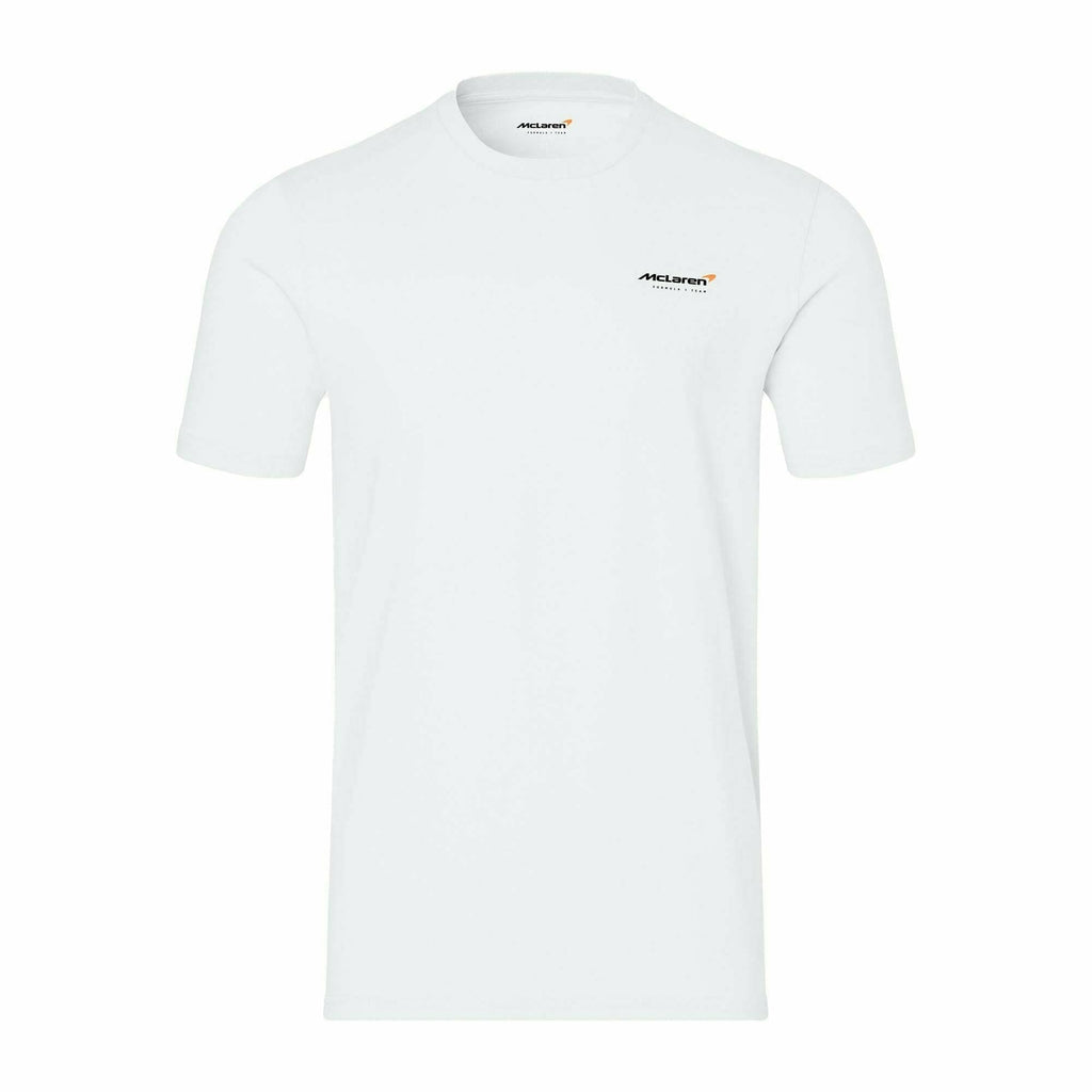 McLaren F1 Men's Core Essentials Small Logo T-Shirt -Black/Papaya/Storm Gray/White/Phantom T-shirts White Smoke