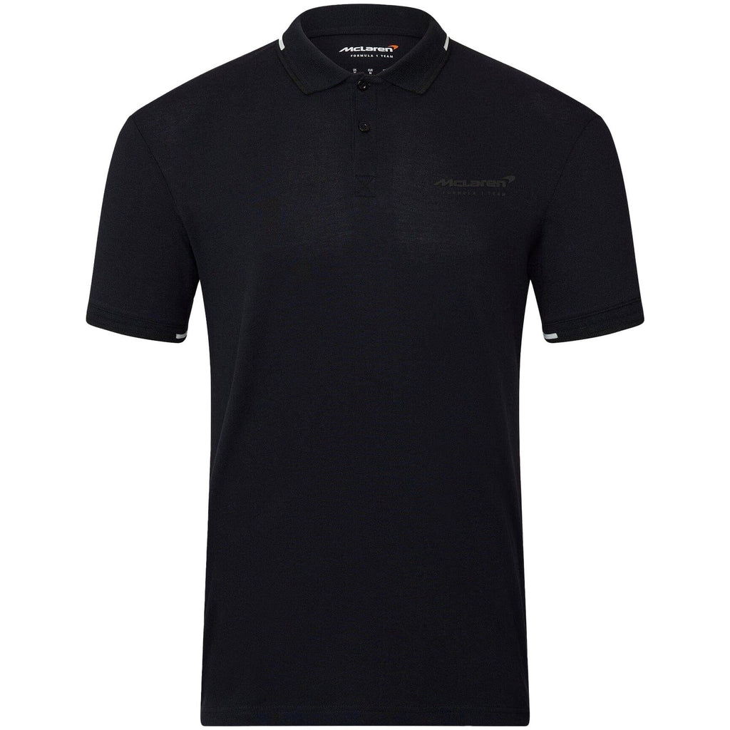 McLaren F1 Men's Core Essentials Small Logo Polo Shirt -Papaya/Vega Blue/Phantom/White/Black Polos McLaren-Castore 