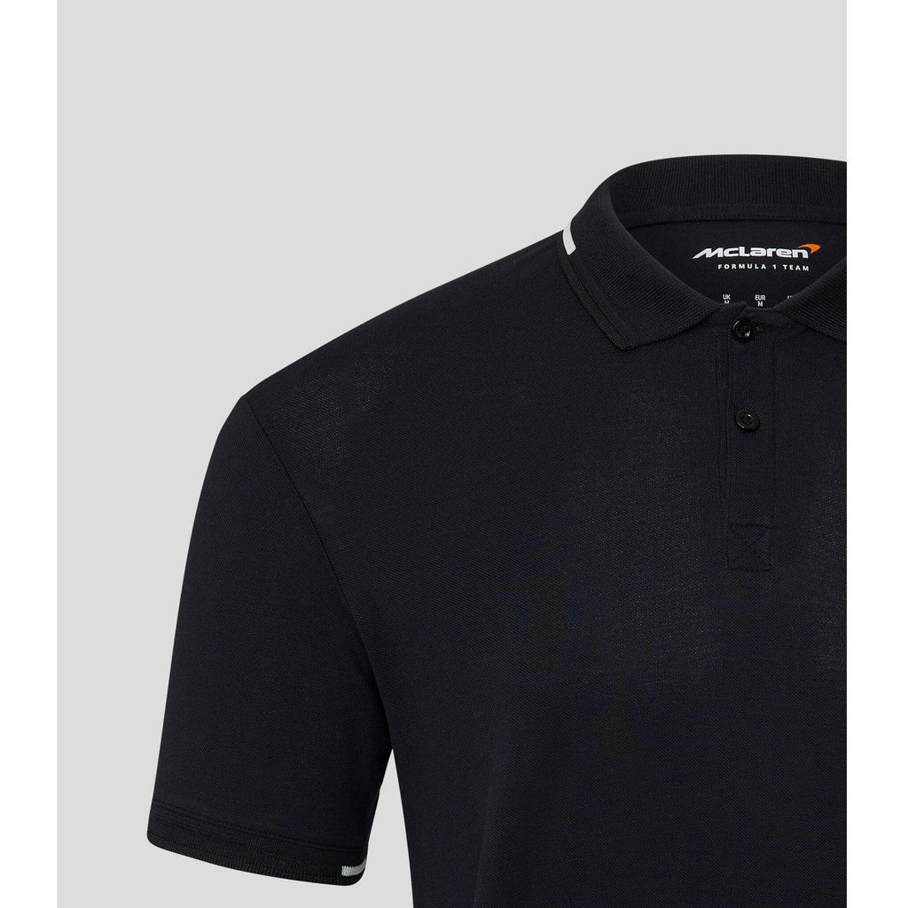 McLaren F1 Men's Core Essentials Small Logo Polo Shirt -Papaya/Vega Blue/Phantom/White/Black Polos Light Gray