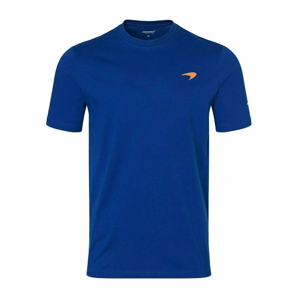 McLaren F1 Men's Small Speedmark Logo T-Shirt -Papaya/Vega Blue/Phantom T-shirts Midnight Blue