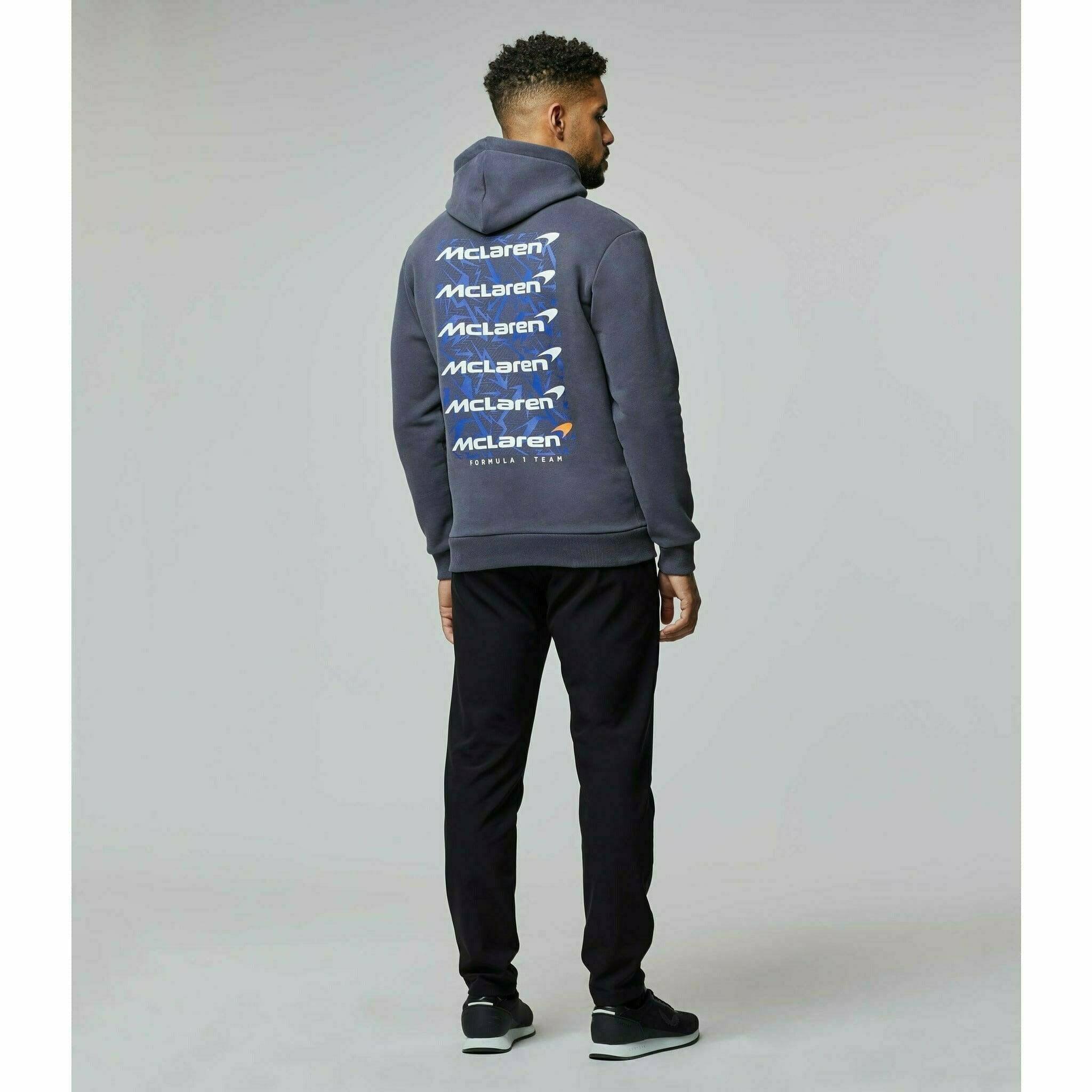 McLaren F1 Men's Small Speedmark Logo Hoodie -White/Vega Blue/Phantom Hoodies Gray