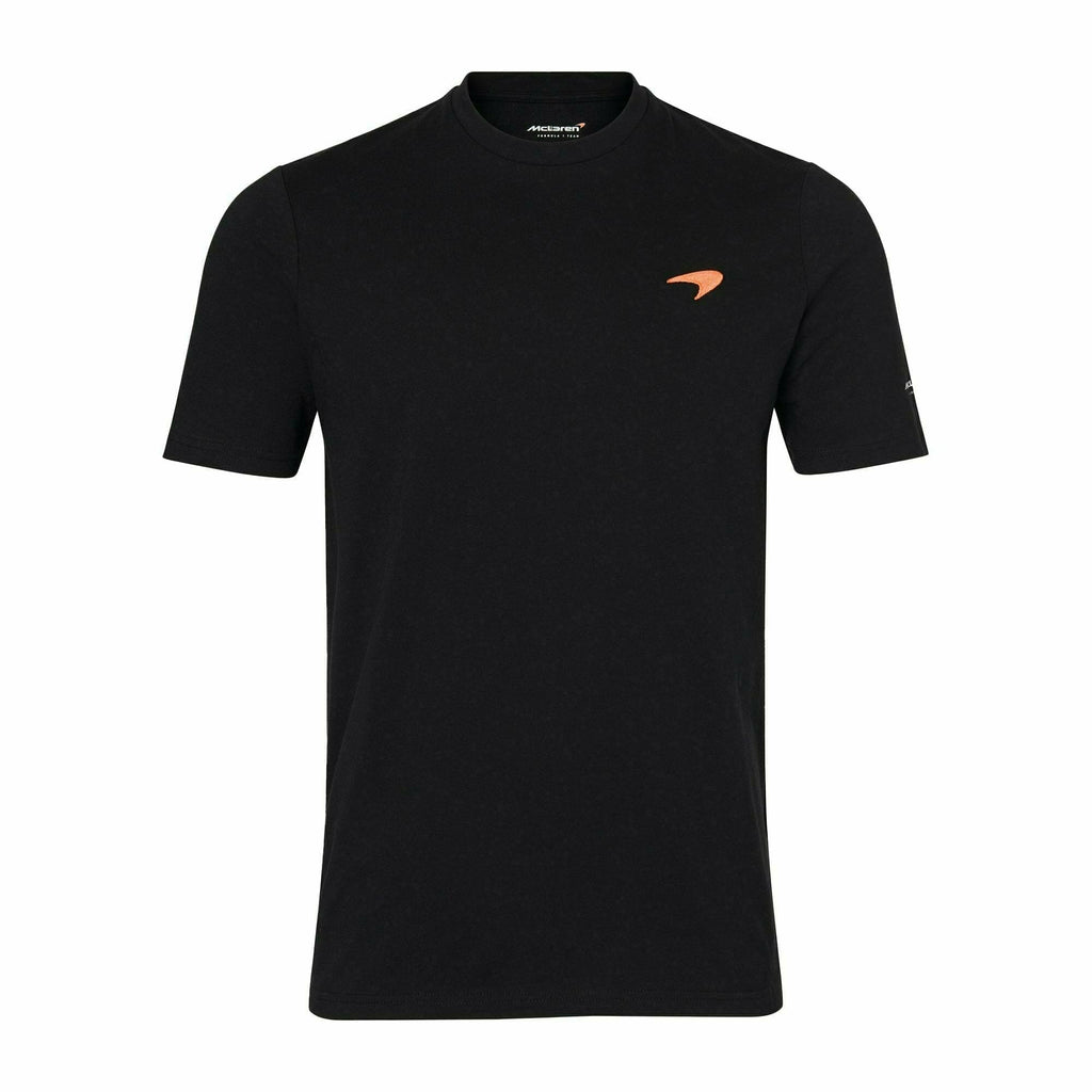 McLaren F1 Men's Small Speedmark Logo Neon T-Shirt -Black/White/Nectarine/Storm Gray T-shirts Black