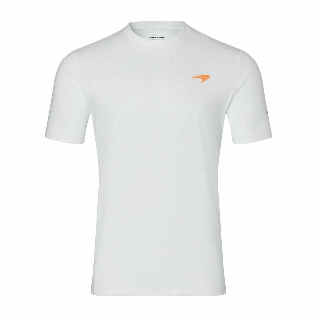 McLaren F1 Men's Small Speedmark Logo Neon T-Shirt -Black/White/Nectarine/Storm Gray T-shirts Light Gray
