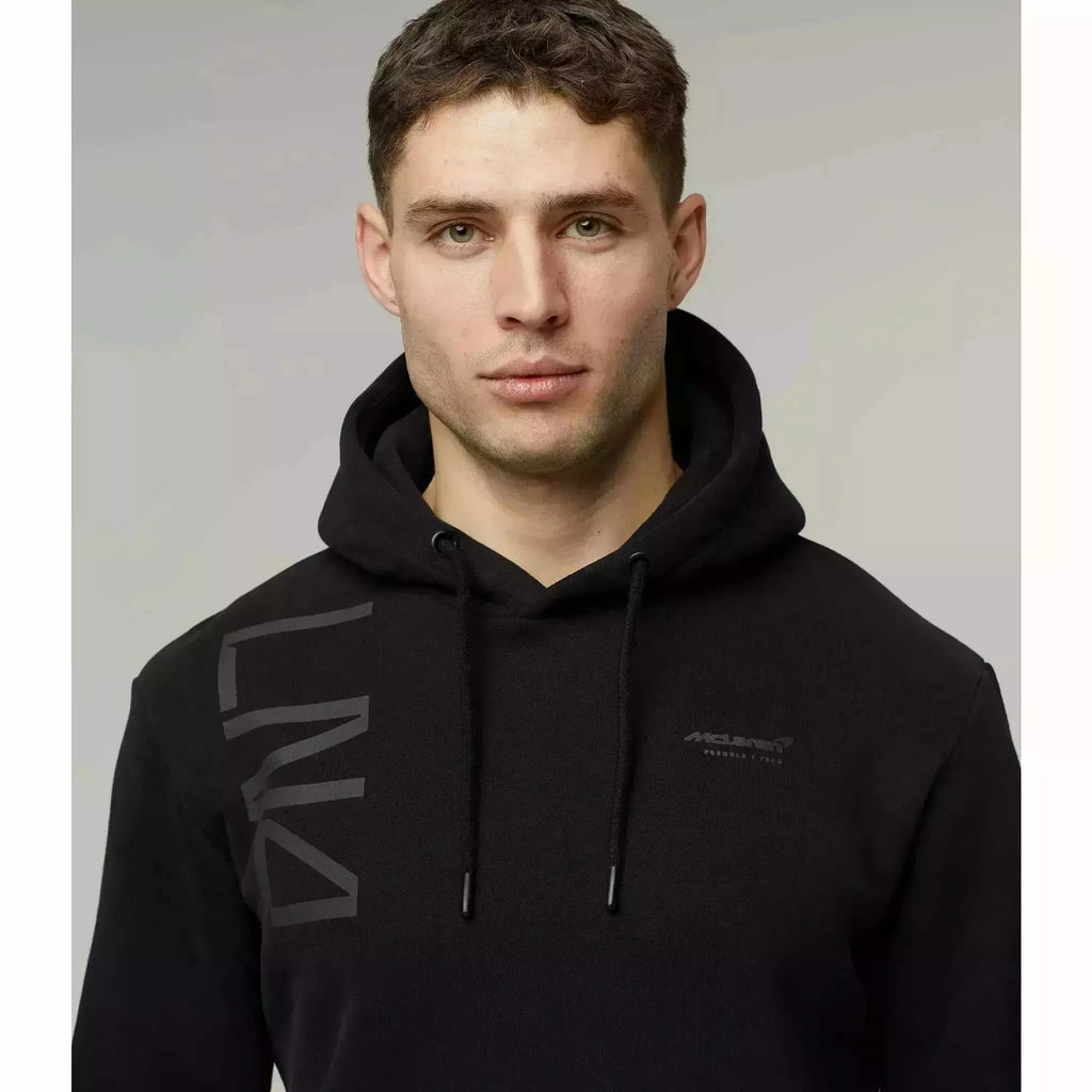 McLaren F1 Men's Lando Norris LN4 Core Hoodie -Black/Storm Gray Hoodies Gray