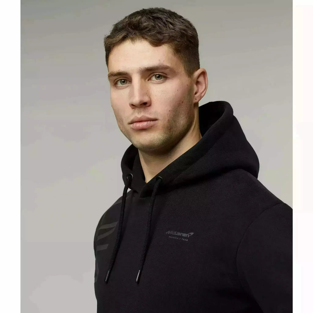 McLaren F1 Men's Lando Norris LN4 Core Hoodie -Black/Storm Gray Hoodies Dark Gray