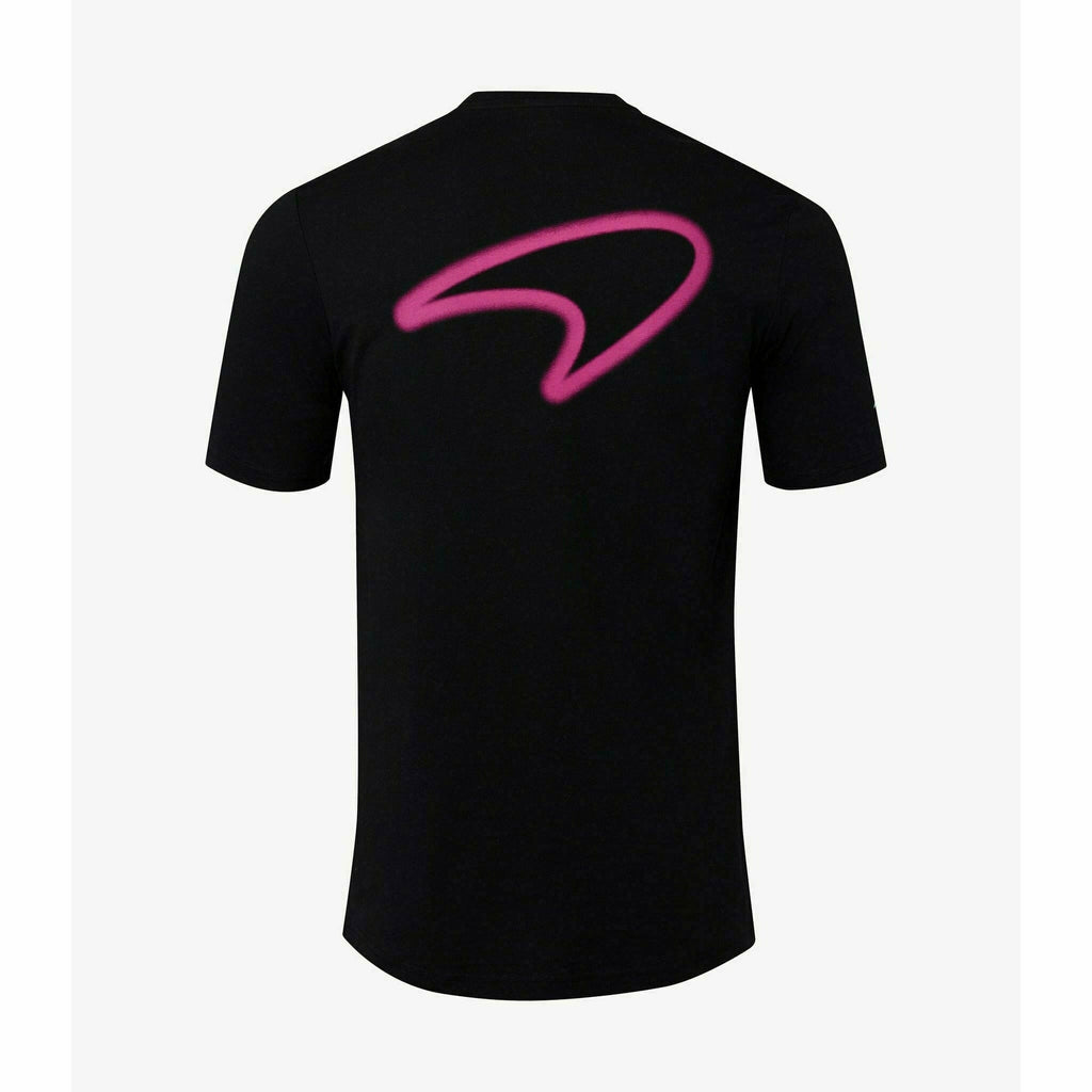 McLaren F1 Men's Miami Neon Graphic T-Shirt-Black/White/Vice Blue/Beetroot Purple/Crystal Rose/Aqua Sky T-shirts White Smoke