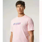 McLaren F1 Men's Miami Neon Graphic T-Shirt-Black/White/Vice Blue/Beetroot Purple/Crystal Rose/Aqua Sky T-shirts Light Gray