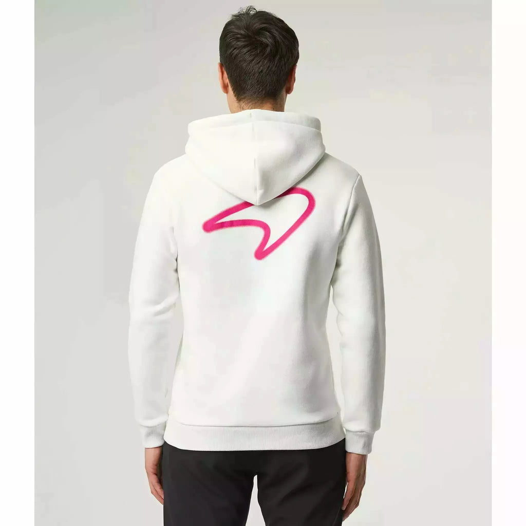 McLaren F1 Men's Miami Neon Graphic Hoodie -Black/White/Vice Blue/Beetroot Purple Hoodies Light Gray