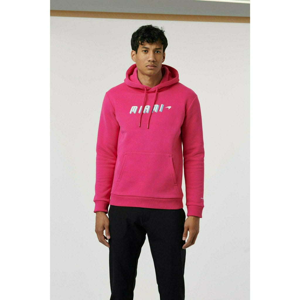 McLaren F1 Men's Miami Neon Graphic Hoodie -Black/White/Vice Blue/Beetroot Purple Hoodies Light Gray