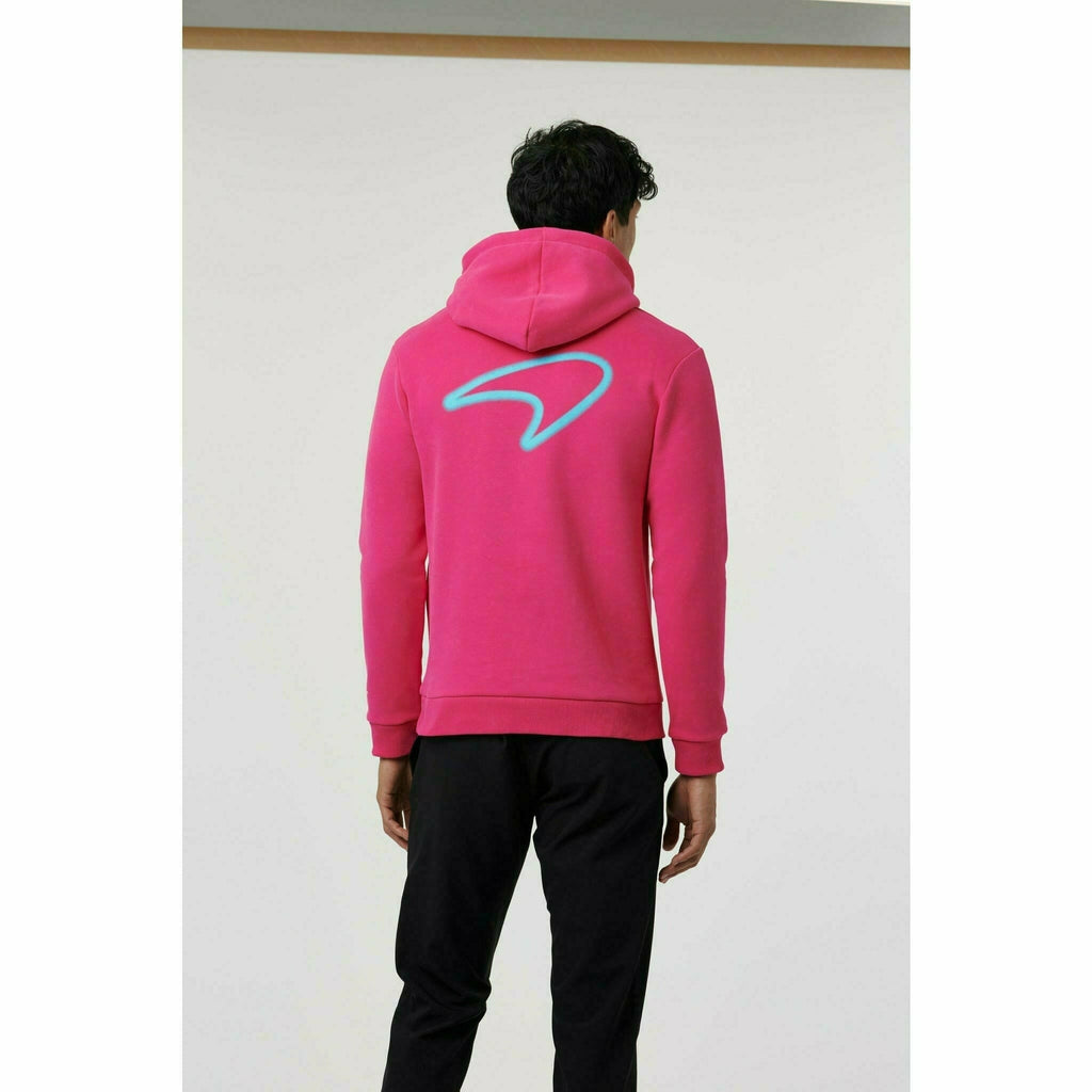 McLaren F1 Men's Miami Neon Graphic Hoodie -Black/White/Vice Blue/Beetroot Purple Hoodies Light Gray
