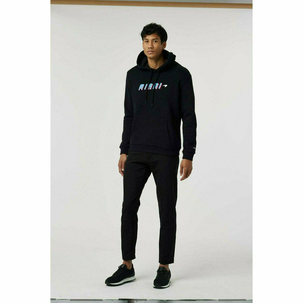 McLaren F1 Men's Miami Neon Graphic Hoodie -Black/White/Vice Blue/Beetroot Purple Hoodies Light Gray