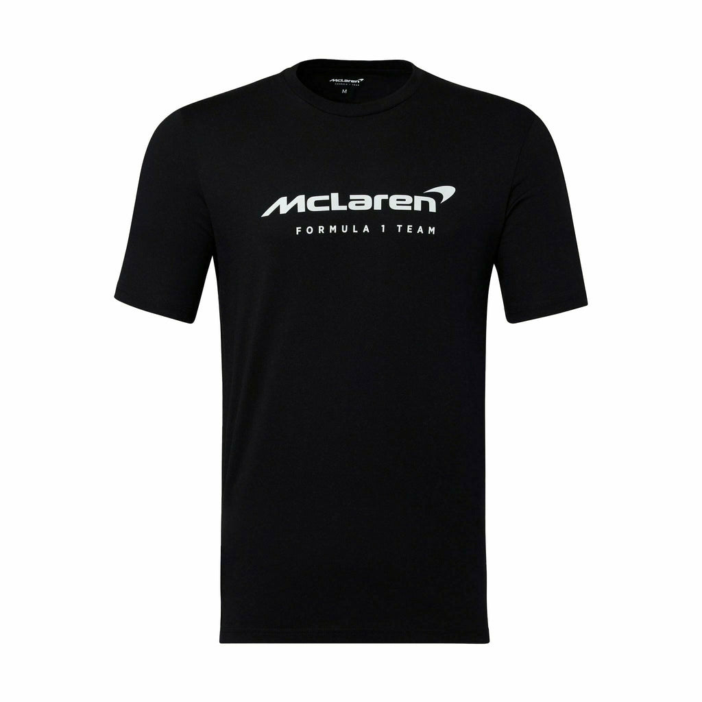 McLaren F1 Men's Miami Neon Logo T-Shirt-Black/White/Vice Blue/Beetroot Purple T-shirts Black