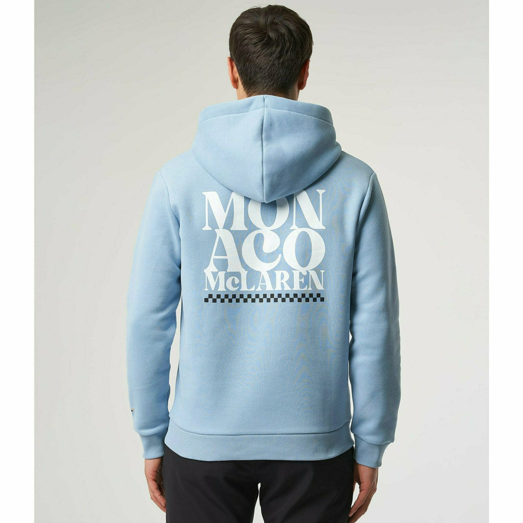 McLaren F1 Special Edition Monaco GP Men's Slogan Hoodie - Blue/Black Hoodies Light Gray
